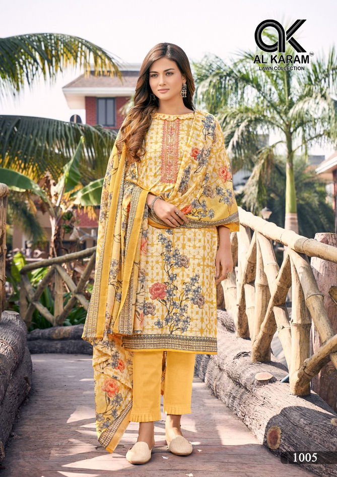 Al Karam Shanaya Wholesale Printed Cotton Dress Material